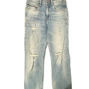 Diesel Light Wash Distressed Men's Straight Jeans